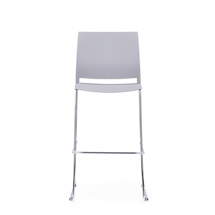 Verse Shell Skid Base Bar Stool